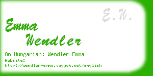 emma wendler business card